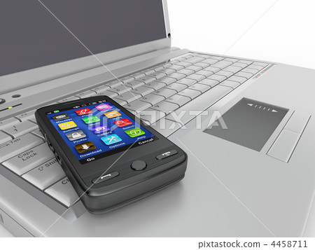 Connect. Laptop and cell phone concept. 4458711
