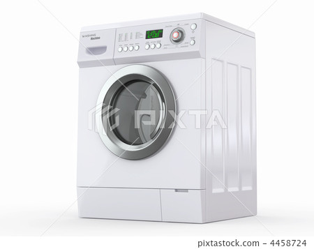 Washing machine. 3d Washing machine. 3d 4458724
