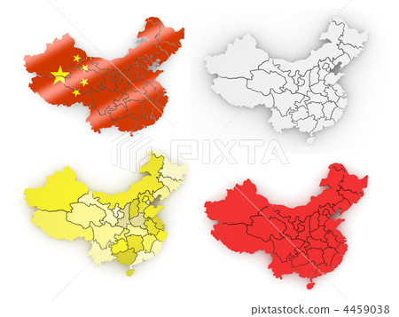 Map of China. 3d Map of China. 3d 4459038