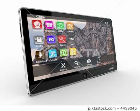 Tablet pc on white background. 3d Tablet pc on white background. 3d 4459046