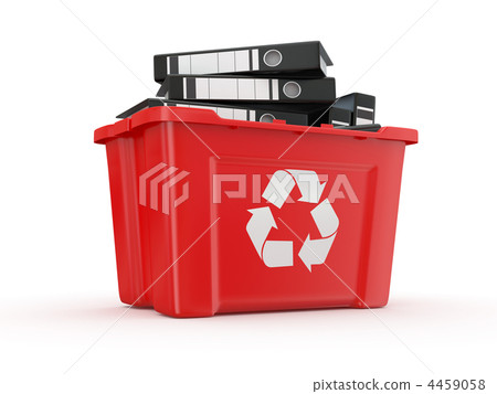 Folders in recycle bin. 3d Folders in recycle bin. 3d 4459058