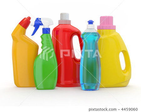 Different detergent bottles on white background Different detergent bottles on white background 4459060