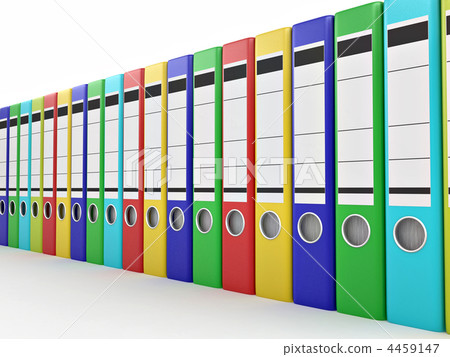 Archive. Many folders on white isolated background 4459147