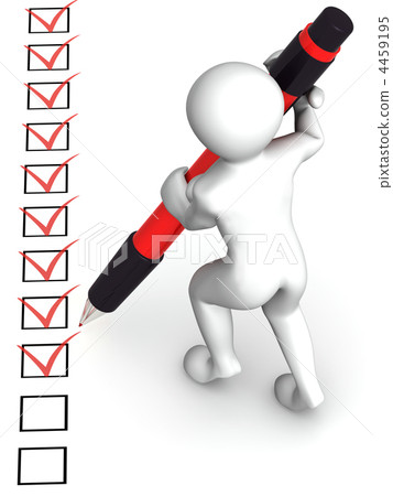 Man with pen and questionnaire 4459195