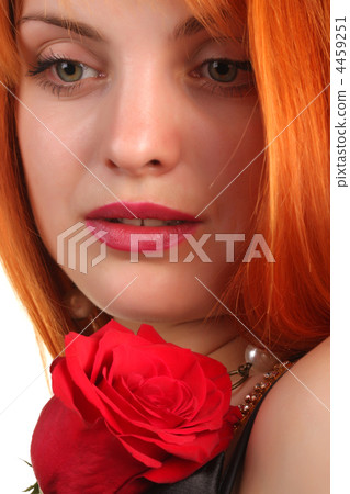 Beautiful girl with rose Beautiful girl with rose 4459251