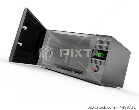 Open metallic microwave. 3d 4459721
