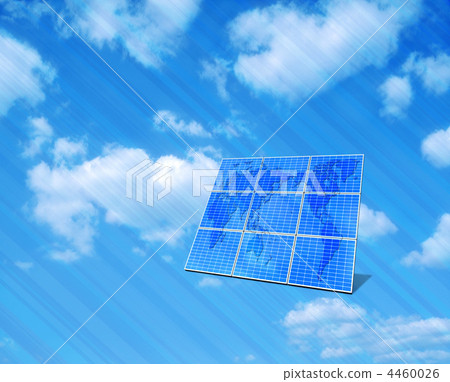 太陽能電池板暴露在陽光下 太陽能電池板暴露在陽光下 4460026
