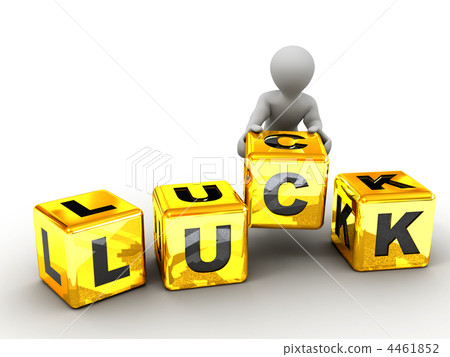 Men with cubes. Luck Men with cubes. Luck 4461852