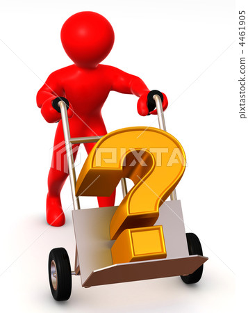 Man with question on truck Man with question on truck 4461905