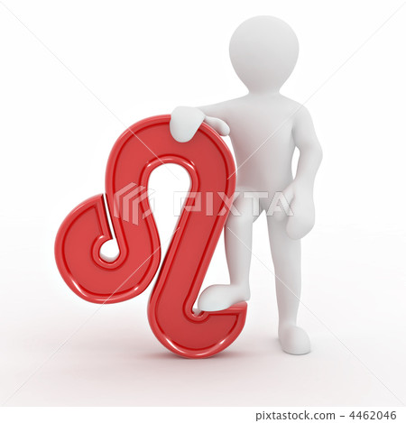 Leo. Man with astrological symbol Leo. Man with astrological symbol 4462046