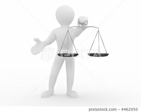 Man with scale. Symbol of justice Man with scale. Symbol of justice 4462050