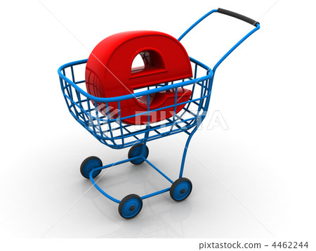 Consumer basket with sign for internet Consumer basket with sign for internet 4462244