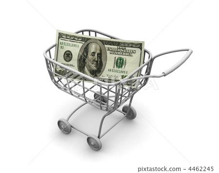 Consumer basket with dollar Consumer basket with dollar 4462245