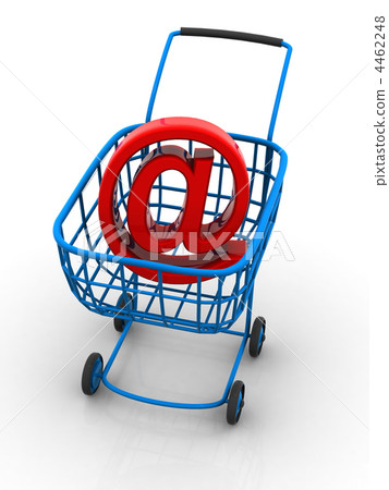 Consumer basket with sign for internet Consumer basket with sign for internet 4462248