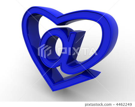 Symbol of internet as heart 4462249