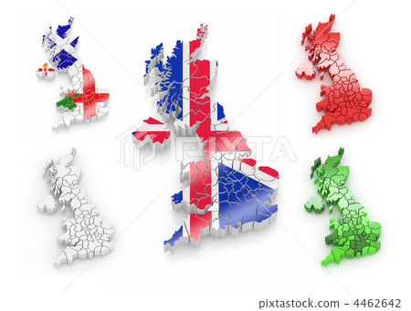 Three-dimensional map of Great Britain Three-dimensional map of Great Britain 4462642