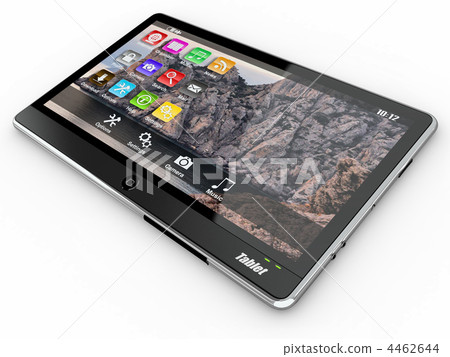 Tablet pc on white background. 3d Tablet pc on white background. 3d 4462644