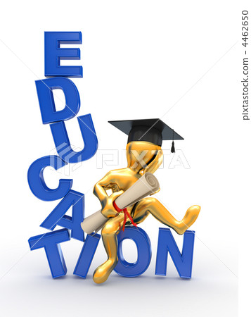 Man on text education. 3d Man on text education. 3d 4462650