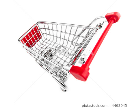 shopping cart top view isolated on white 4462945