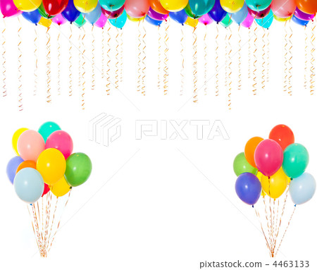 very high resolution colourful balloons isolated on white very high resolution colourful balloons isolated on white 4463133
