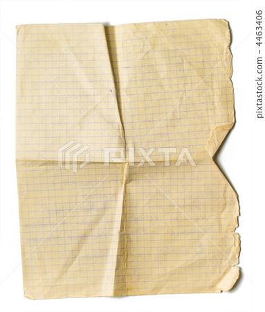 Old jammed paper sheet for math isolated on white Old jammed paper sheet for math isolated on white 4463406