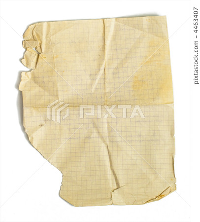 Old jammed paper sheet for math isolated on white Old jammed paper sheet for math isolated on white 4463407