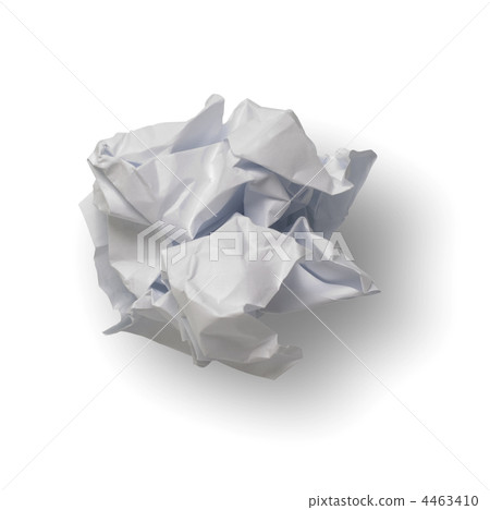 Paper ball isolated on white with clipping path included Paper ball isolated on white with clipping path included 4463410