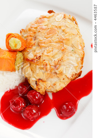 chicken with cherry sauce chicken with cherry sauce 4463587