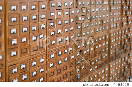 Old wooden card catalogue 4463639
