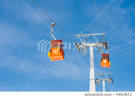 Two ski lift cable cars 4463652