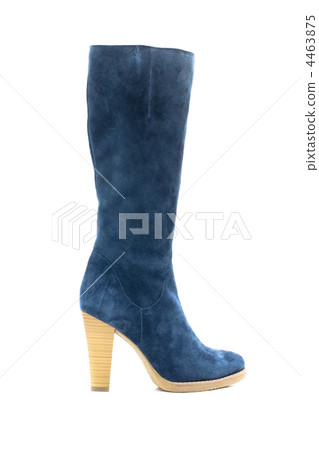 Blue female shammy boot isolated on white 4463875