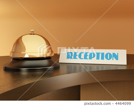 Hotel bell on the table. Reception 4464099