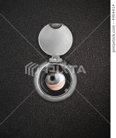 Human eye in peep hole closeup Human eye in peep hole closeup 4464414