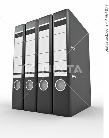 Archive. Many folders on white isolated background - Stock Illustration ...