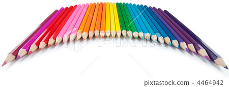Assortment of color pencils isolated on white 4464942