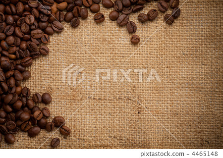 coffee beans on burlap background 4465148