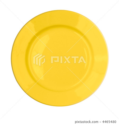 Yellow plate isolated on white Yellow plate isolated on white 4465480