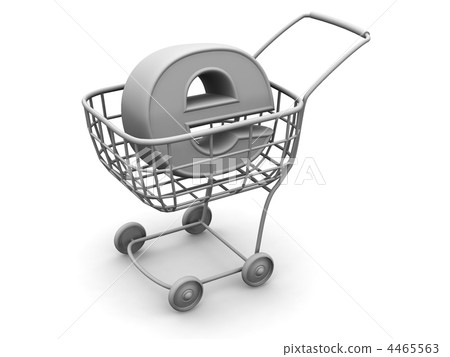Consumer basket with sign for internet Consumer basket with sign for internet 4465563