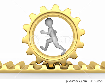 Men in gear on white isolated background 4465855