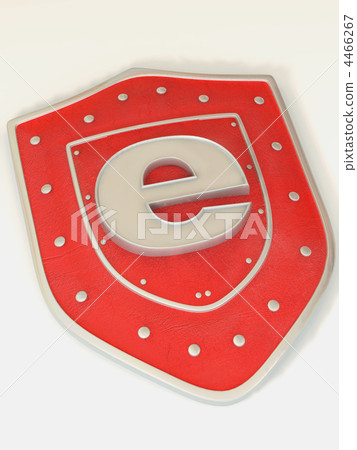 Shield with symbol for internet 4466267