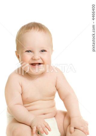 smiley baby boy isolated on white smiley baby boy isolated on white 4466400