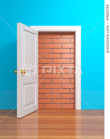 No escape and entrance. Doors laid bricks 4466594