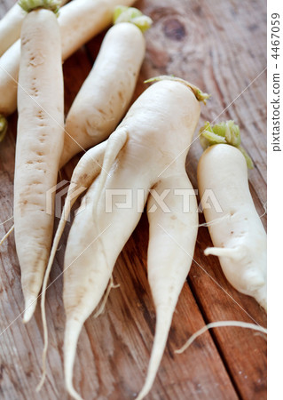 Daikon radish on the wood background 4467059
