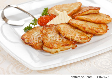 fried potatoes pancakes with caviar fried potatoes pancakes with caviar 4467675