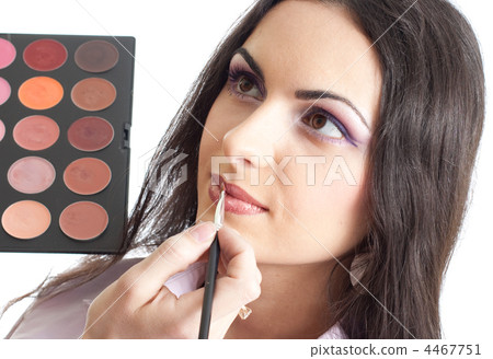 Makeup lips applying 4467751