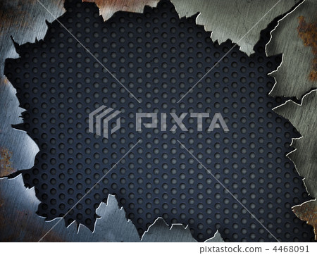 Cracked metal frame or template for your design Cracked metal frame or template for your design 4468091