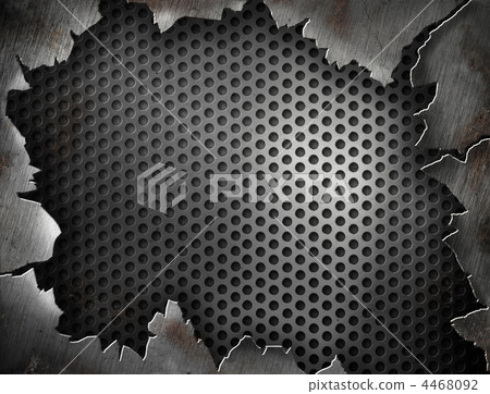 Cracked metal frame or template for your design 4468092
