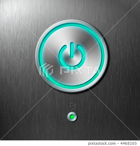 blue power button on front panel of computer 4468103