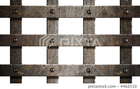 ancient rusty metal bars isolated on white 4468310