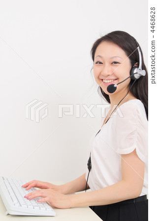 呼叫中心女操作員 呼叫中心女操作員 4468628